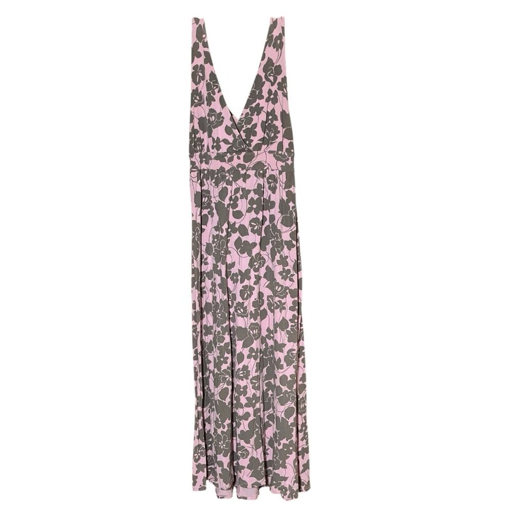 Garnet Hill Dress Women's S Long Tiered Garden Dress Blue White Floral Maxi Boho